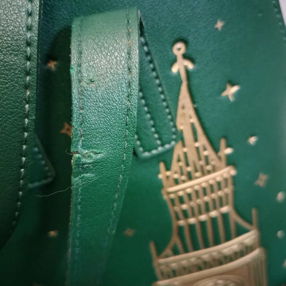 Green and Gold Peterpan Loungefly Crossbody Purse - Picture 3 of 3